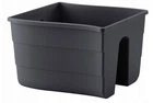 Горщик балконний для поручнів FormPlastic WAVE 11 л антрацит Form-Plastic