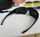 Тактические очки - маска Tactic защитные очки со сменными линзами с боксом Черный (Daisy x7) - изображение 5