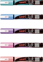 Набір маркерів на крейдяній основі Uni Ball Metallic Colors 8 шт (4902778256459) - зображення 2