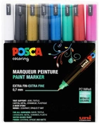 Набір маркерів Posca PC 1MR Metallic Colors 8 шт (3296280033358) - зображення 1