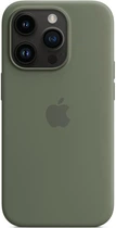 Чохол силіконовий OEM Silicone Case MagSafe для Apple iPhone 14 Pro Olive + Подарунок Захисне скло Pixel для Apple iPhone