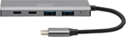 Hub USB Digitus USB-C to 2 x USB-A, 2 x USB-C Silver (DA-70245) - obraz 2