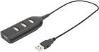 Hub USB Digitus USB 2.0 Type-A 4-portowy Black (AB-50001-1) - obraz 1