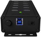 Hub USB ICY BOX USB-B to 10 x USB-A 3.0 Black (IB-HUB1703-QC3) - obraz 3