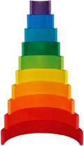 Пірамідка Goki Rainbow building blocks (4013594584784) - зображення 4