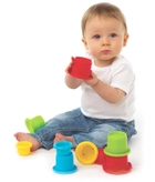 Zestaw edukacyjnych zabawek Playgro Clever Me Stack Sort And Nest (9321104882820) - obraz 4
