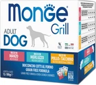 Вологий корм для собак Monge dog корм grill mix Тріска курка індичка яловичина