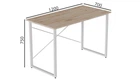 Комп'ютерний стіл Ferrum-decor Дейв 75x120x70 білий ДСП Дуб Сан-Маріно 32мм