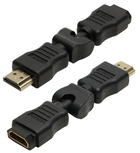 Adapter LogiLink HDMI AM/AF 270° Czarny (4260113576151) - obraz 1