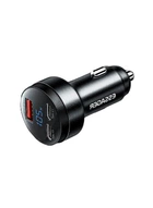 Автомобильное зарядное устройство с быстрой зарядкой Essager Car Charger USB А + 2Type-C 105W Металл (80022)