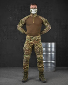Тактический костюм с усиленными коленями весна/лето штаны+убакс S мультикам (85603) - изображение 1