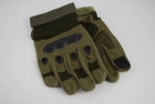 Перчатки тактические с пальцами на искусственном меху 9020_XXL_Olive - изображение 3