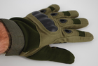 Перчатки тактические с пальцами на искусственном меху 9020_XXL_Olive - изображение 6