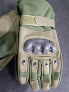 Перчатки тактические с пальцами на плотном флисе Thinsulate 9021_XL_Olive - изображение 6