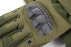 Перчатки тактические с пальцами на плотном флисе Thinsulate 9021_XL_Olive - изображение 8