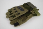 Тактичні рукавички з пальцями на штучному хутрі 9020_XL_Olive - зображення 4