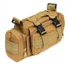 Сумка - сумка поясна Tactical військова, сумка нагрудна з ременем на плече 5 LU-630 літрів кордура KordMart (TL271195ws42295)