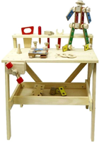 Drewniany warsztat mechanika Malowany Las z narzędziami i klockami (6980286023693) - obraz 2