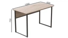 Комп'ютерний стіл Ferrum-decor Коді 75x100x60 чорний ДСП Дуб Сан-Маріно 16мм