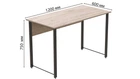 Компьютерный стол Ferrum-decor Курт 75x120x60 черный ДСП Дуб Сан-Марино 32мм