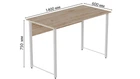 Комп'ютерний стіл Ferrum-decor Курт 75x140x60 білий ДСП Дуб Сан-Маріно 16мм