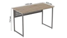 Комп'ютерний стіл Ferrum-decor Майк 75x140x60 сірий ДСП Дуб Сан-Маріно 16мм