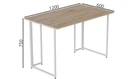 Комп'ютерний стіл Ferrum-decor Ханна 75x120x60 білий ДСП Дуб Сан-Маріно 32мм