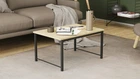 Стіл журнальний приставний Террі Комбо Ferrum-decor 345x662x440 Чорний метал ДСП Дуб Сонома 16 мм (TERRIK004)