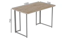 Комп'ютерний стіл Ferrum-decor Ханна 75x100x70 сірий ДСП Дуб Сан-Маріно 32мм