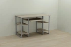Комп'ютерний стіл Ferrum-decor Тім 75x140x70 сірий ДСП Дуб Сонома 16мм
