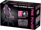 Ігрове крісло Subsonic Gaming Pro Pink Power чорно-рожеве (3701221701703) - зображення 8