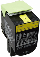 Toner Lexmark 80C2XYE Yellow (734646497237) - obraz 1