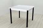 Стол кухонный Ferrum-decor Агата 75x80x80 Черный ДСП Белое 16мм (AGA0015)