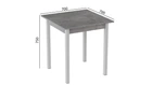 Стол кухонный Ferrum-decor Диего 75x70x70 Белый ДСП Бетон 16мм (DIE0035)