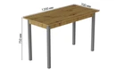 Стол кухонный Ferrum-decor Марио 75x120x70 Серый ДСП Дуб Артизан 16мм (MAR0055)
