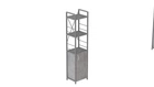 Этажерка 3/34 Ferrum-decor Серии Конект с тумбой 144x34x28 Серый ДСП Бетон (FD1020)