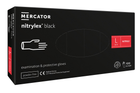 Рукавички нітрилові Mercator Medical Nitrylex Black L Чорні 100 шт (00-00000015) - зображення 1