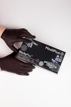 Рукавички нітрилові MediPlus BlackyPlus M Чорні 100 шт (00-00000126) - изображение 5