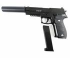 Дитячий страйкбольний пістолет Colt G.26A металевий з глушником та прицілом Galaxy G.26A - зображення 3