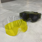 Тактические, тактическая стекла, сменных очки олива маска attack 2 + - изображение 4