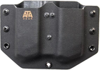 Паучер ATA Gear подвійний під магазин Glock 17/19. Колір чорний