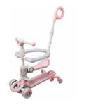 Самокат 3 в 1 що світиться з захисним бортиком Maraton Baby Care 388 рожевий