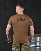 Тактическая мужская футболка ARMY потоотводящая XL коричневая (85612) - изображение 3