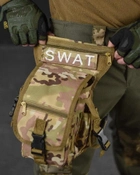 Тактическая поясная сумка на ногу SWAT Cordura 1000D мультикам (11926) - изображение 6