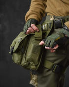 Тактическая поясная сумка на ногу SWAT Cordura 1000D олива (16703) - изображение 4