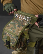 Тактическая поясная сумка на ногу SWAT Cordura 1000D пиксель (16705) - изображение 6