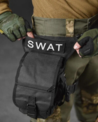 Тактическая поясная сумка на ногу SWAT Cordura 1000D черная (13991) - изображение 3
