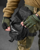 Тактическая поясная сумка на ногу SWAT Cordura 1000D черная (13991) - изображение 5