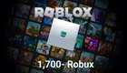 Карта пополнения Roblox Gift Card на 1700 ROBUX