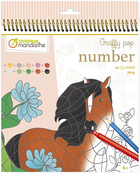 Розмальовка Avenue Mandarine Graffy Pop Number Horses (3609510521097) - зображення 1